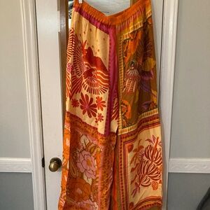 NWOT Farm Rio Forest Mixed Scarves Pants L | Matching Tunic M Available